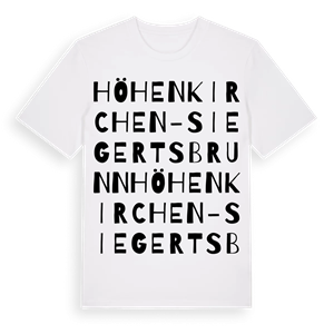 Höhenkirchen-Siegertsbrunn ordlek t-shirt – ekologisk bomull t-shirt från Pinshirt