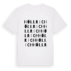 Höllrich ordlek t-shirt – ekologisk bomull t-shirt från Pinshirt