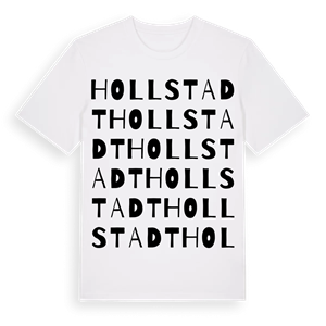 Hollstadt ordlek t-shirt – ekologisk bomull t-shirt från Pinshirt