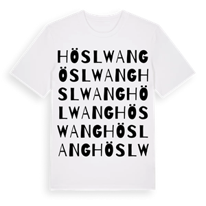 Höslwang ordlek t-shirt – ekologisk bomull t-shirt från Pinshirt