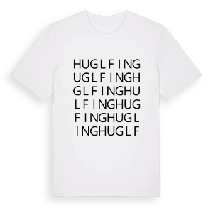 Huglfing ordlek t-shirt – ekologisk bomull t-shirt från Pinshirt