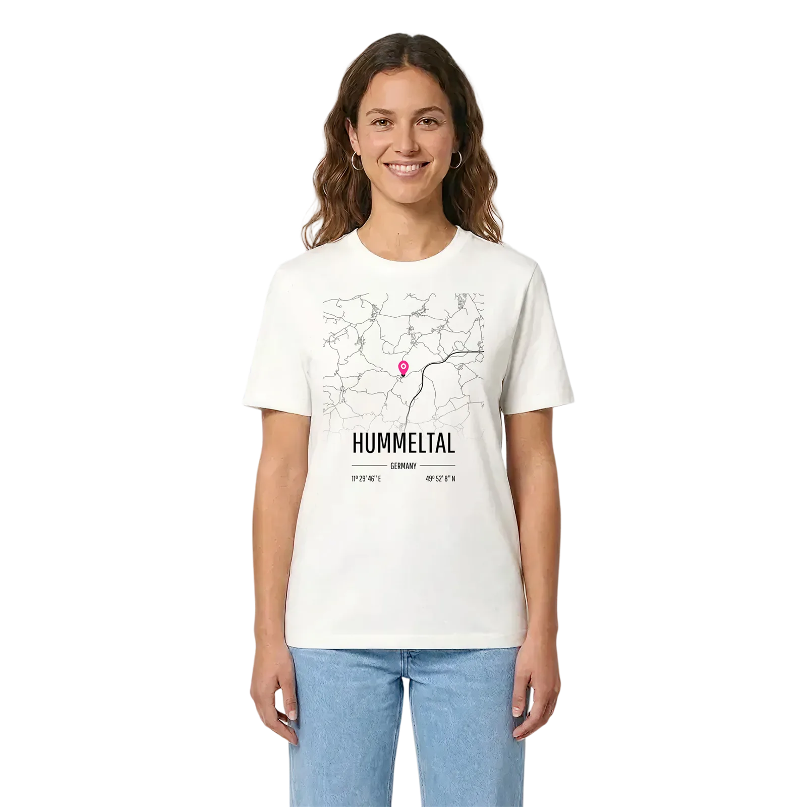 Hummeltal karta t-shirt – White, i miljö