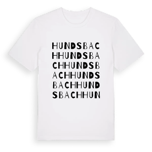 Hundsbach ordlek t-shirt – ekologisk bomull t-shirt från Pinshirt