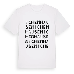 Ichenhausen ordlek t-shirt – ekologisk bomull t-shirt från Pinshirt