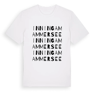 Inning am Ammersee ordlek t-shirt – ekologisk bomull t-shirt från Pinshirt