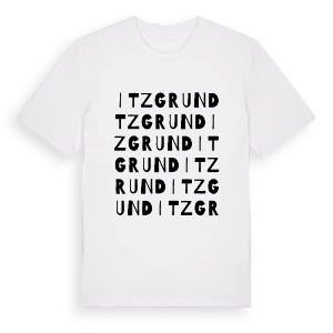 Itzgrund ordlek t-shirt – ekologisk bomull t-shirt från Pinshirt
