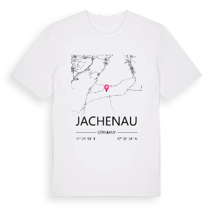 Jachenau karta t-shirt – ekologisk bomull t-shirt från Pinshirt