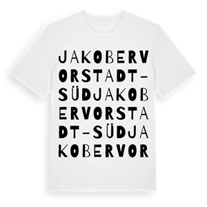 Jakobervorstadt-Süd ordlek t-shirt – ekologisk bomull t-shirt från Pinshirt