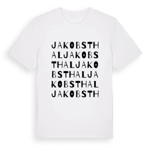 Jakobsthal ordlek t-shirt – ekologisk bomull t-shirt från Pinshirt