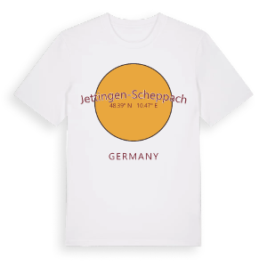 Jettingen-Scheppach cirkel t-shirt – ekologisk bomull t-shirt från Pinshirt