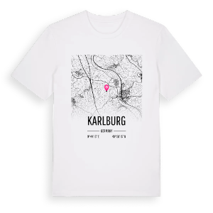 Karlburg karta t-shirt – ekologisk bomull t-shirt från Pinshirt