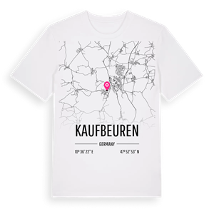 Kaufbeuren karta t-shirt – ekologisk bomull t-shirt från Pinshirt
