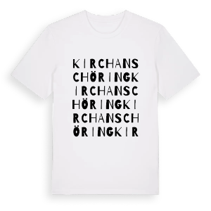 Kirchanschöring ordlek t-shirt – ekologisk bomull t-shirt från Pinshirt