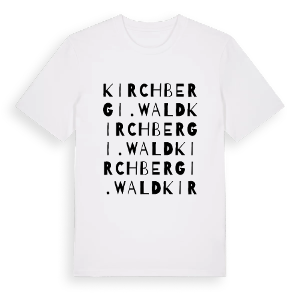 Kirchberg i.Wald ordlek t-shirt – ekologisk bomull t-shirt från Pinshirt