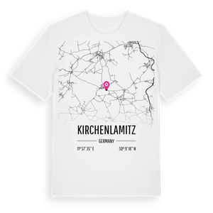Kirchenlamitz karta t-shirt – ekologisk bomull t-shirt från Pinshirt
