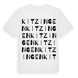 Kitzingen ordlek t-shirt – ekologisk bomull t-shirt från Pinshirt