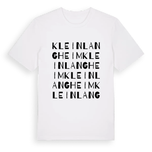 Kleinlangheim ordlek t-shirt – ekologisk bomull t-shirt från Pinshirt