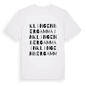 Klingenberg am Main ordlek t-shirt – ekologisk bomull t-shirt från Pinshirt