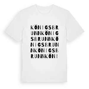 Königsbrunn ordlek t-shirt – ekologisk bomull t-shirt från Pinshirt