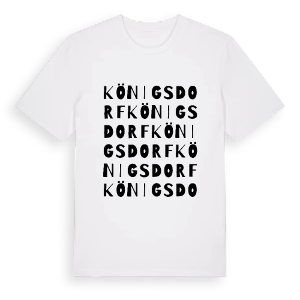 Königsdorf ordlek t-shirt – ekologisk bomull t-shirt från Pinshirt