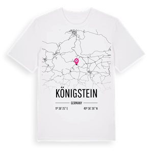 Königstein karta t-shirt – ekologisk bomull t-shirt från Pinshirt