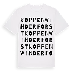 Koppenwinder Forst ordlek t-shirt – ekologisk bomull t-shirt från Pinshirt