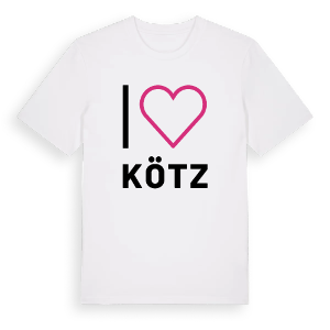 Jag älskar Kötz t-shirt stort tryck – ekologisk bomull t-shirt från Pinshirt
