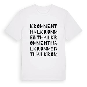 Krommenthal ordlek t-shirt – ekologisk bomull t-shirt från Pinshirt