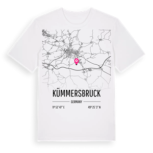 Kümmersbruck karta t-shirt – ekologisk bomull t-shirt från Pinshirt