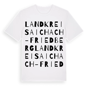 Landkreis Aichach-Friedberg ordlek t-shirt – ekologisk bomull t-shirt från Pinshirt