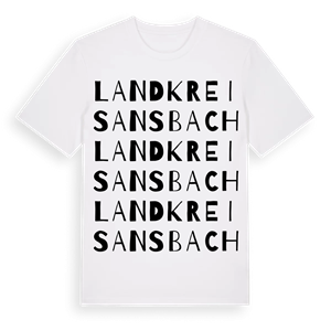 Landkreis Ansbach ordlek t-shirt – ekologisk bomull t-shirt från Pinshirt