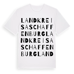 Landkreis Aschaffenburg ordlek t-shirt – ekologisk bomull t-shirt från Pinshirt