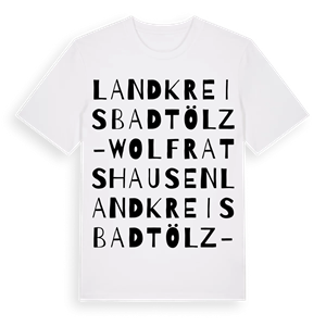 Landkreis Bad Tölz-Wolfratshausen ordlek t-shirt – ekologisk bomull t-shirt från Pinshirt