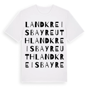 Landkreis Bayreuth ordlek t-shirt – ekologisk bomull t-shirt från Pinshirt
