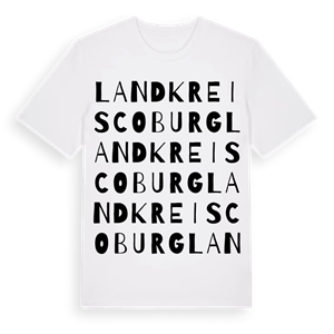 Landkreis Coburg ordlek t-shirt – ekologisk bomull t-shirt från Pinshirt