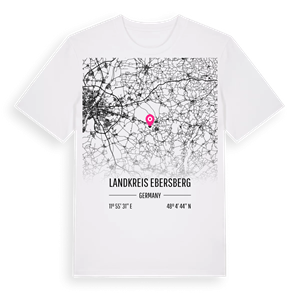Landkreis Ebersberg karta t-shirt – ekologisk bomull t-shirt från Pinshirt
