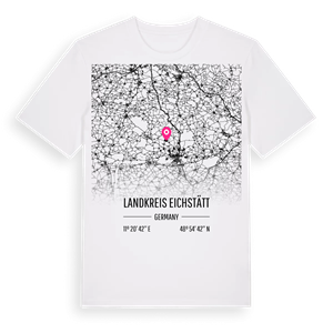 Landkreis Eichstätt karta t-shirt – ekologisk bomull t-shirt från Pinshirt