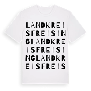 Landkreis Freising ordlek t-shirt – ekologisk bomull t-shirt från Pinshirt