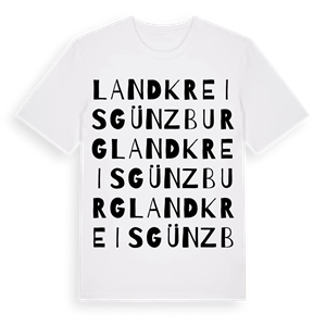 Landkreis Günzburg ordlek t-shirt – ekologisk bomull t-shirt från Pinshirt