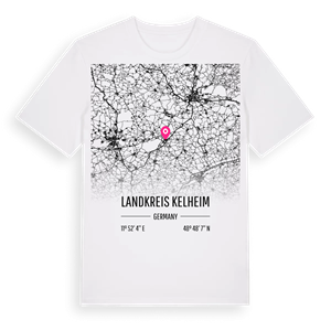 Landkreis Kelheim karta t-shirt – ekologisk bomull t-shirt från Pinshirt