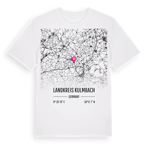 Landkreis Kulmbach karta t-shirt – ekologisk bomull t-shirt från Pinshirt