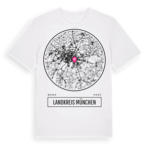 Landkreis München t-shirt – ekologisk bomull t-shirt från Pinshirt