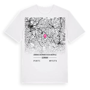 Landkreis Neumarkt in der Oberpfalz karta t-shirt – ekologisk bomull t-shirt från Pinshirt