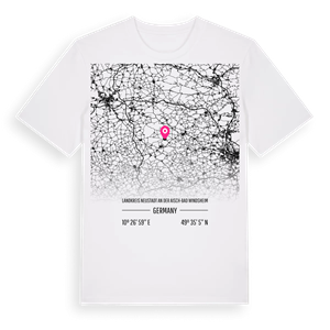 Landkreis Neustadt an der Aisch-Bad Windsheim karta t-shirt – ekologisk bomull t-shirt från Pinshirt