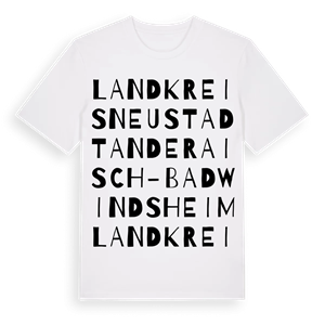 Landkreis Neustadt an der Aisch-Bad Windsheim ordlek t-shirt – ekologisk bomull t-shirt från Pinshirt