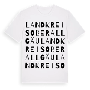 Landkreis Oberallgäu ordlek t-shirt – ekologisk bomull t-shirt från Pinshirt