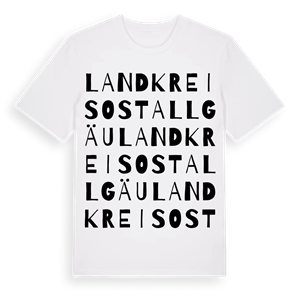 Landkreis Ostallgäu ordlek t-shirt – ekologisk bomull t-shirt från Pinshirt