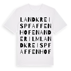 Landkreis Pfaffenhofen an der Ilm ordlek t-shirt – ekologisk bomull t-shirt från Pinshirt
