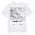 Landkreis Regen karta t-shirt
