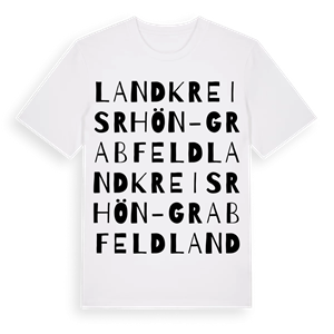 Landkreis Rhön-Grabfeld ordlek t-shirt – ekologisk bomull t-shirt från Pinshirt